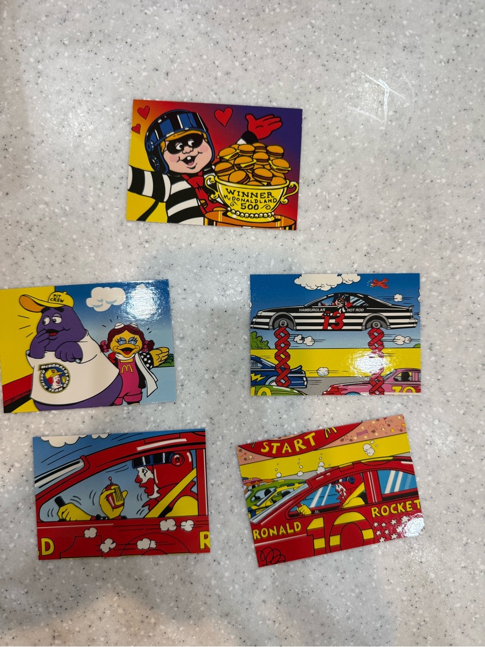 🎉 5 McDonald's trading cards-set of 5